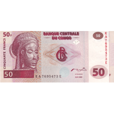 P 91A Congo (Democratic Republic) - 50 Franc Year 2000 (HdM Printer)